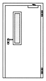 Противопожарные двери Hormann H3: Остекление Тип 1