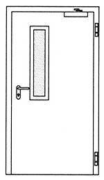 Дымозащитные двери Hormann RS 55: Остекление Тип 1