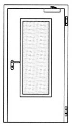 Дымозащитные двери Hormann RS 55: Остекление Тип 3