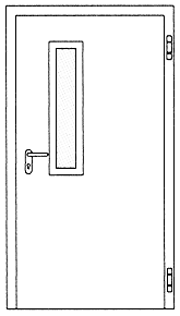 Противопожарные двери Hormann HRUS 30 С-1: Остекление Тип 1. 
