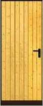 Боковая дверь к деревянныме подъемно-поворотным воротам Hormann Berry. Мотив 936