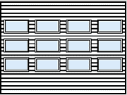 Конструкция секционных ворот Hormann TPU 40 с сэндвичными окнами, тип Е
